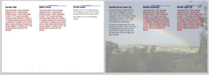 Template Microsoft Simple A4 trifold for OffiDocs