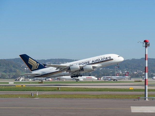 免费下载新加坡空中客车 A380 - 可使用 GIMP 在线图像编辑器编辑的免费照片或图片