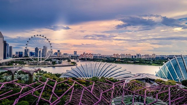 Free download singapore garden by the bay sunrise free picture to be edited with GIMP free online image editor