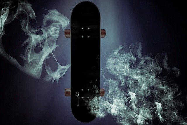 تنزيل Skateboard Smoke Leisure - رسم توضيحي مجاني ليتم تحريره باستخدام محرر الصور المجاني عبر الإنترنت من GIMP