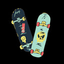 Skateboard Theme  screen for extension Chrome web store in OffiDocs Chromium