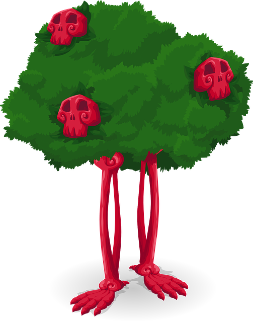 Free download Skeleton Tree Cartoon -  free illustration to be edited with GIMP free online image editor