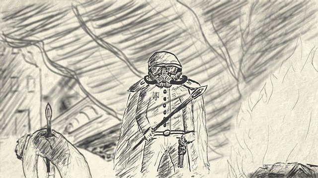 Free download Sketch Drawing Post-Apocalyptic -  free illustration to be edited with GIMP free online image editor
