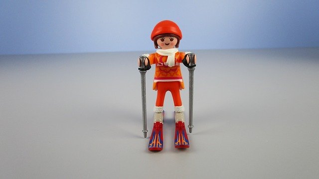 Free download Skier Playmobil Miniature -  free photo or picture to be edited with GIMP online image editor