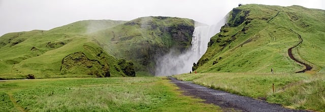 Free download skogarfoss iceland cascade free picture to be edited with GIMP free online image editor