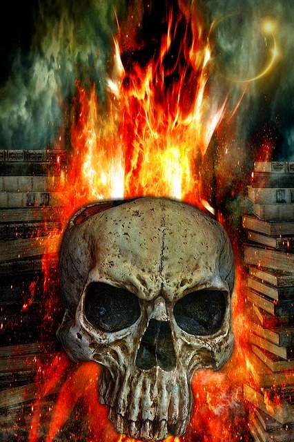Free download Skull Book Cover Background -  free illustration to be edited with GIMP free online image editor