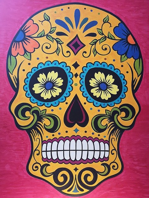 تنزيل مجاني Skull Colourful Colorskull - صورة مجانية أو صورة لتحريرها باستخدام محرر الصور عبر الإنترنت GIMP