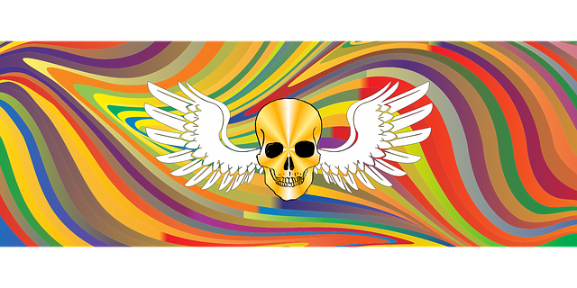 Free download Skull Colorful Gold - Free vector graphic on Pixabay free illustration to be edited with GIMP free online image editor