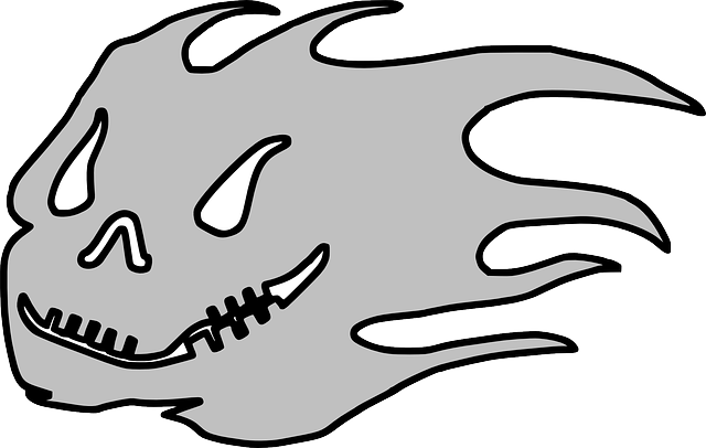 Free download Skull Ghastly Halloween - Free vector graphic on Pixabay free illustration to be edited with GIMP free online image editor