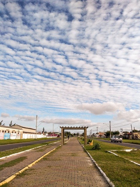 Free download Sky Clouds Street -  free photo or picture to be edited with GIMP online image editor