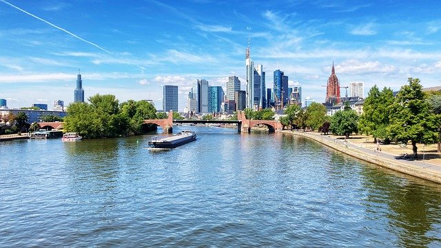 Free download skyscrapers ships skyline frankfurt free picture to be edited with GIMP free online image editor