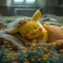 Sleeping pikachu wallpaper  screen for extension Chrome web store in OffiDocs Chromium