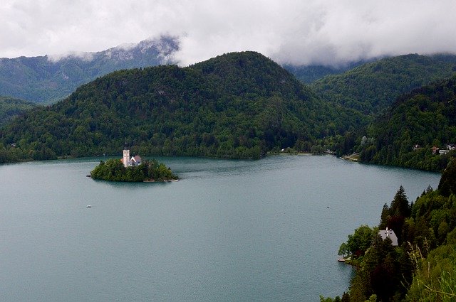 Free download Slovenia Lake Bled Church -  free photo or picture to be edited with GIMP online image editor