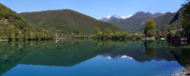 Free download Slovenia Mountains River Mirror -  free photo or picture to be edited with GIMP online image editor