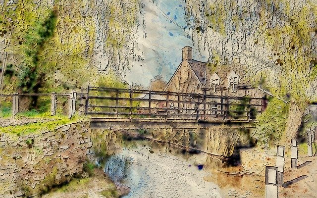 Free download Small Foot Bridge -  free illustration to be edited with GIMP free online image editor