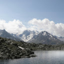 small lake and snowy mountains  screen for extension Chrome web store in OffiDocs Chromium