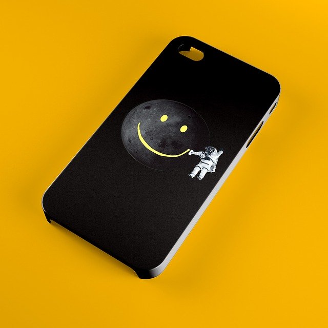 Free download Smiley Face Moon Mobile Phone -  free illustration to be edited with GIMP free online image editor