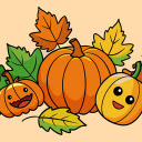 Smiley face pumpkins  screen for extension Chrome web store in OffiDocs Chromium