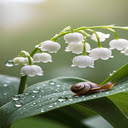 Snail and lily of the valley wallpaper  screen for extension Chrome web store in OffiDocs Chromium