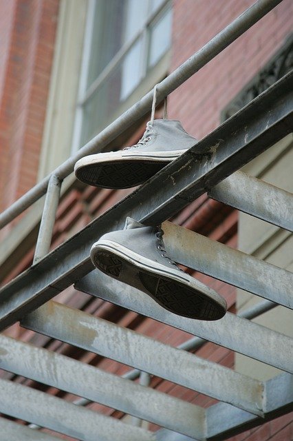 Free download Sneakers Hanging Hang -  free photo or picture to be edited with GIMP online image editor