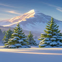 Snow covered pine tree wallpaper  screen for extension Chrome web store in OffiDocs Chromium