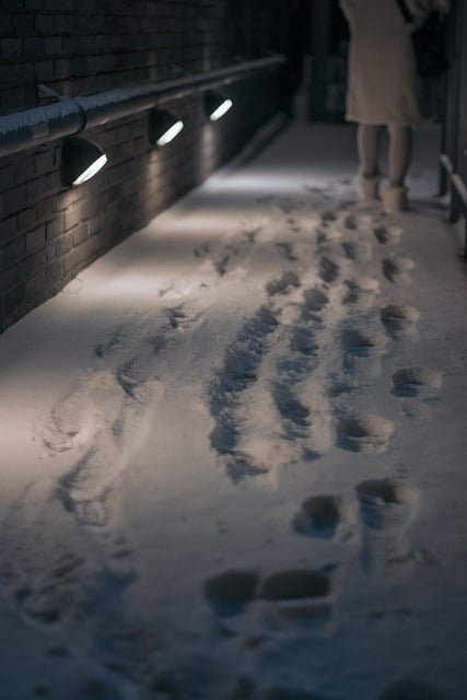 Free download snow footfall light winter cold free picture to be edited with GIMP free online image editor