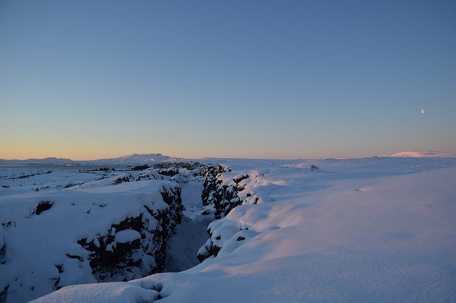 Kostenloser Download der kostenlosen Schnee-Island-Sonnenaufgang-Fotovorlage, die mit dem GIMP-Online-Bildeditor bearbeitet werden kann