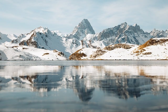 Free download snow lake land glass winter free picture to be edited with GIMP free online image editor