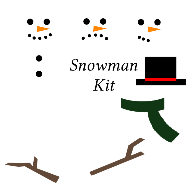 Free download Snowman Kit Clipart Set -  free illustration to be edited with GIMP free online image editor