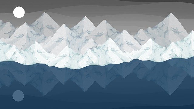 Free download Snow Mountains Sea -  free illustration to be edited with GIMP free online image editor