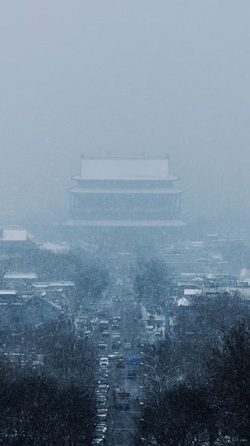 Muat turun percuma salji salji taman jingshan gambar percuma musim sejuk untuk diedit dengan editor imej dalam talian percuma GIMP