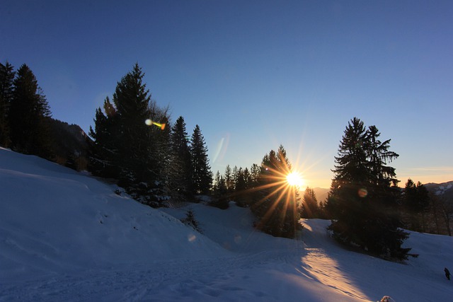Free download snow winter mountain alps sunset free picture to be edited with GIMP free online image editor