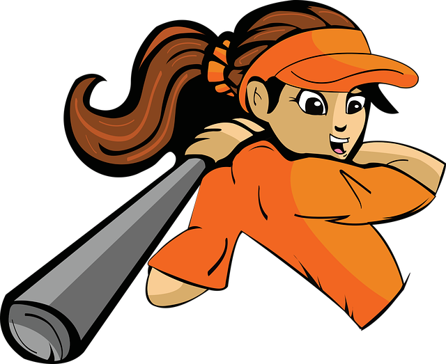 Free download Softball Girl Batting - Free vector graphic on Pixabay free illustration to be edited with GIMP free online image editor