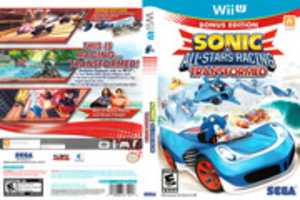 Free download Sonic and Sega All-Stars Racing Transformed Wii U Box Art free photo or picture to be edited with GIMP online image editor