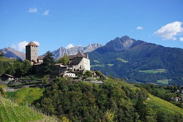 Free download South Tyrol Castle Mountains -  free photo or picture to be edited with GIMP online image editor