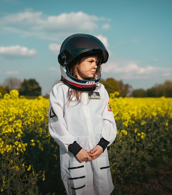 Free download space astronaut child girl flowers free picture to be edited with GIMP free online image editor