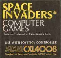 Free download Space Invaders (1981, Atari 8bit, cartrdige) free photo or picture to be edited with GIMP online image editor