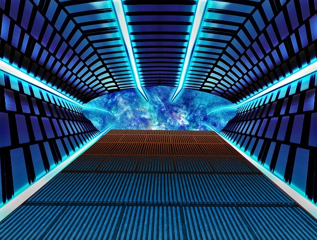 Free download Spaceship Corridor Landing Pad -  free illustration to be edited with GIMP free online image editor