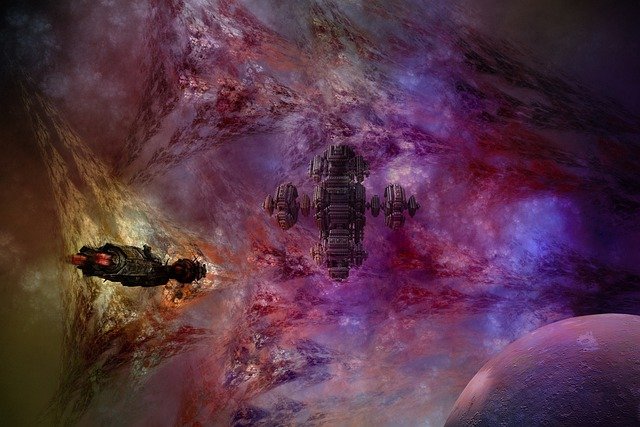 Free graphic spaceship space station journey to be edited by GIMP free image editor by OffiDocs