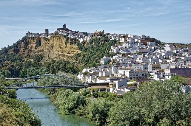 Free download Spain Arcos De La Frontera Río -  free photo or picture to be edited with GIMP online image editor