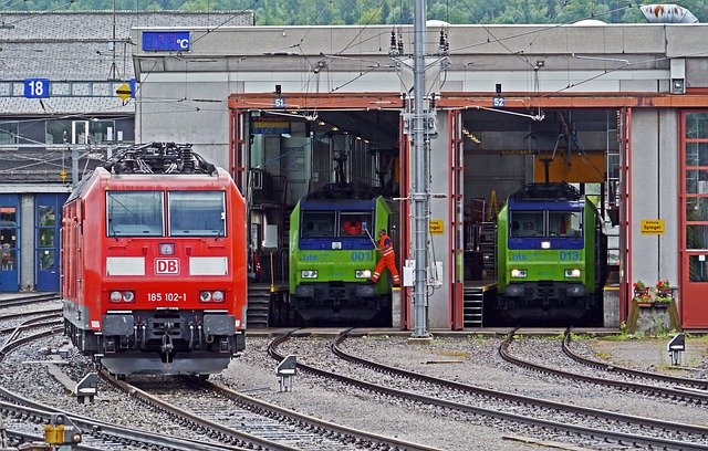 Free download spiez bls depot locomotives free picture to be edited with GIMP free online image editor