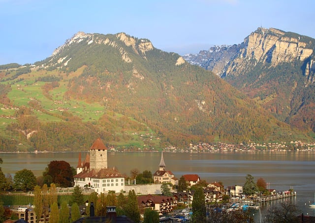 Free download spiez mountains panorama free picture to be edited with GIMP free online image editor