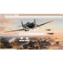 Spitfire over City  screen for extension Chrome web store in OffiDocs Chromium