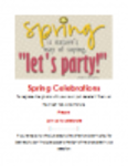 Free download Spring Events Celebration Flyer Template DOC, XLS or PPT template free to be edited with LibreOffice online or OpenOffice Desktop online