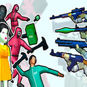 Squid Shooter Game Battle Royale FPS Game  screen for extension Chrome web store in OffiDocs Chromium
