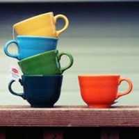 Free download Stacked mugs - multiple colors free photo or picture to be edited with GIMP online image editor