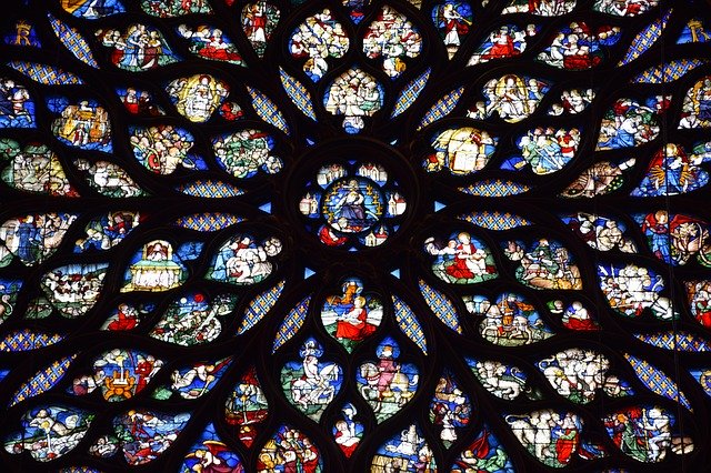 Free download Stained Glass Sainte-Chapelle -  free photo or picture to be edited with GIMP online image editor