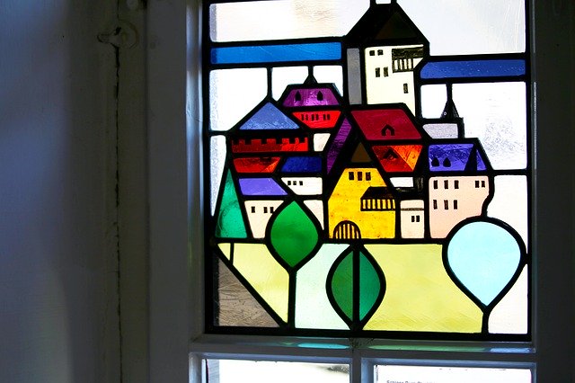 Free download Stained Glass Window Castle -  free photo or picture to be edited with GIMP online image editor