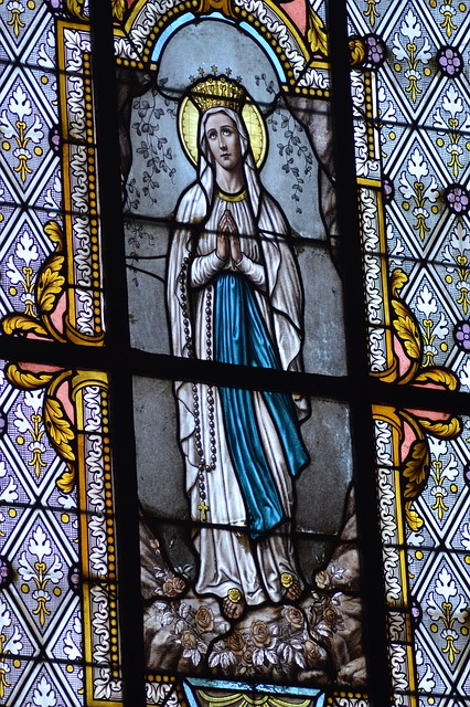 Free download stained glass window church woman free picture to be edited with GIMP free online image editor