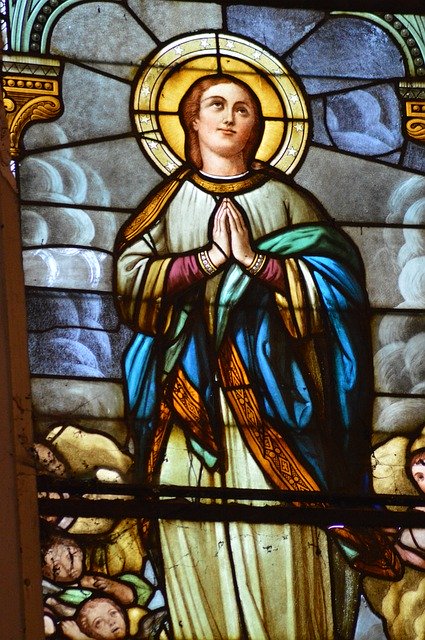 Free download Stained Glass Woman Colorful -  free photo or picture to be edited with GIMP online image editor